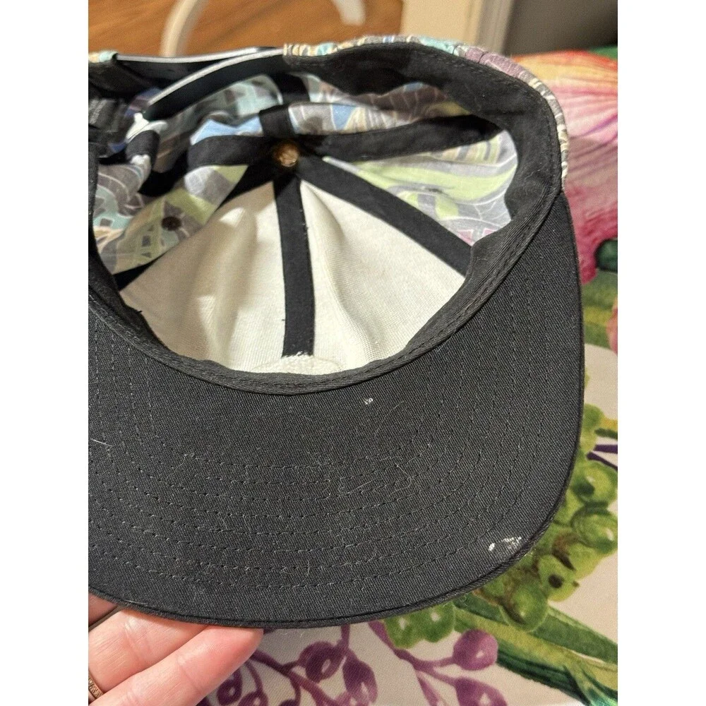 Volcom Mens Baseball Cap Hat Flat Bill Snapback Blue Gray Green Island Vibes
